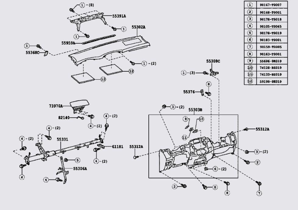 Bảng táp lô 553020K120B0