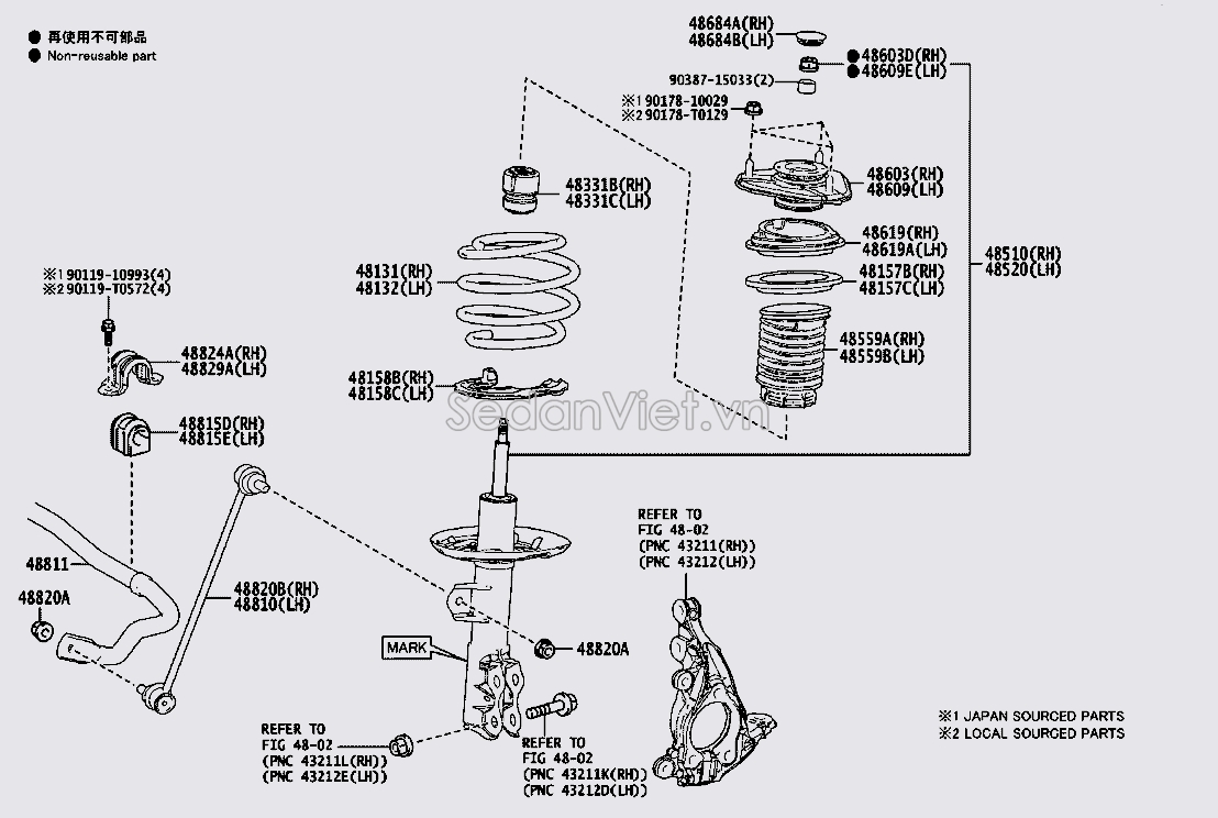 Bát bèo giảm xóc trước 48609F4020