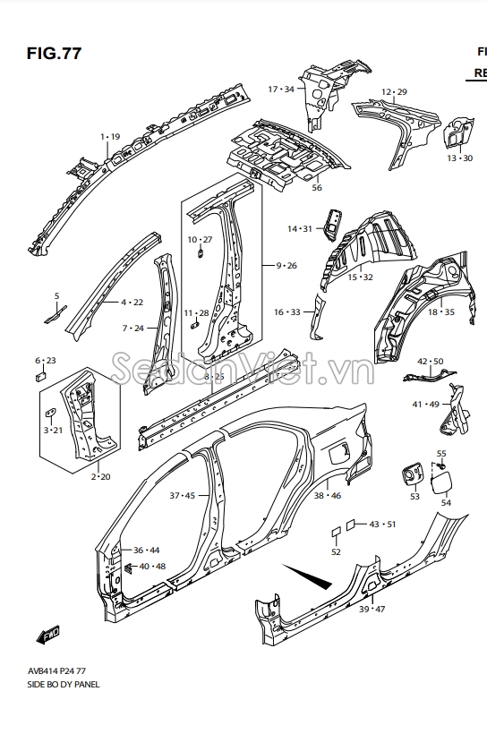 Tôn ốp babule lớp ngoài 6411179P00P4