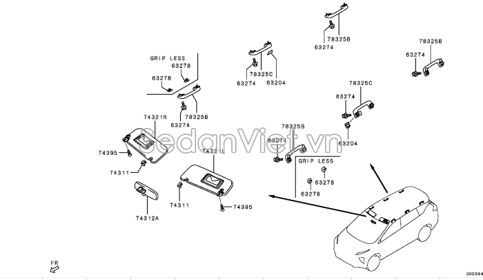 Gương chiếu hậu trong xe 7630A496