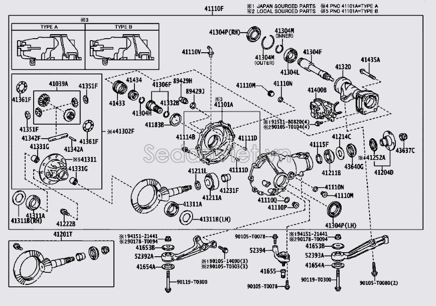 Phớt đầu quả dứa 90311T0064