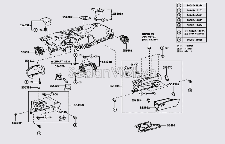 Cốp đựng đồ trong xe 553030T010A0