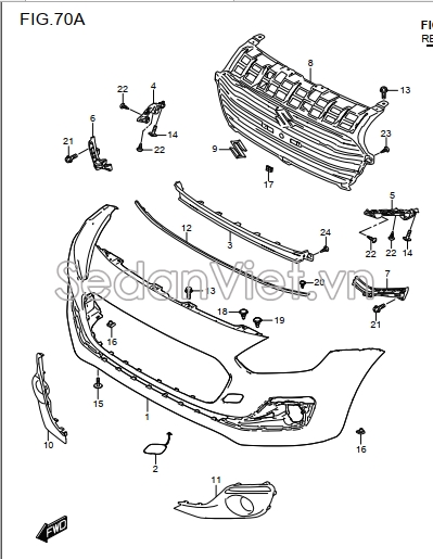 Lưới cản trước 7174152R005PK