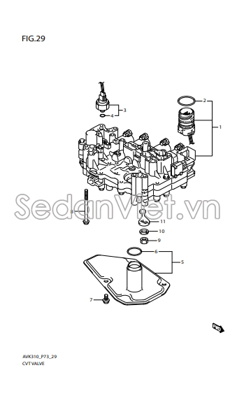 Lọc dầu hộp số 2657258MR0000