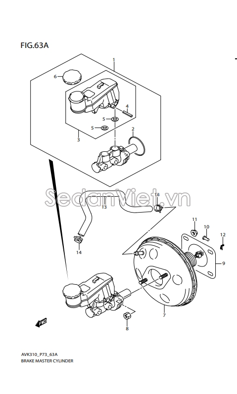 Bầu trợ lực phanh 5130084M40000