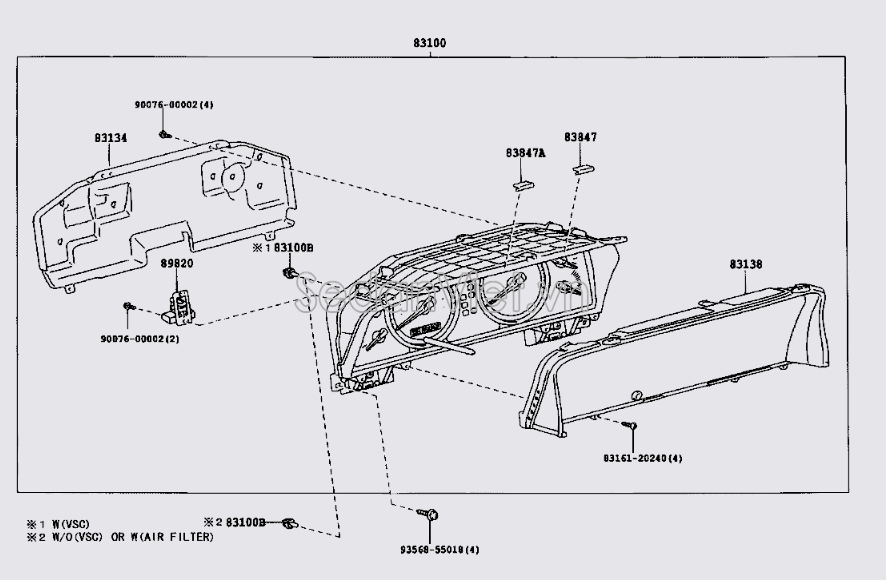 Đồng hồ táp lô 838006E202