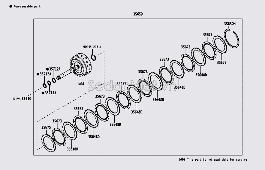 Trục hộp số 35610B1030