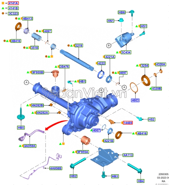 Đường ống MB3Z4A058AK