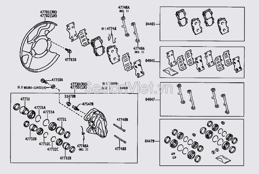 Cụm gông phanh trước 4773060080