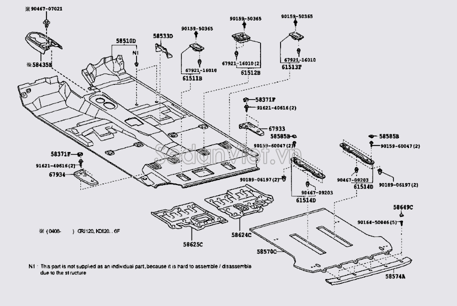 Ốp che cốp hậu Toyota Land Cruiser Prado 2004-2009