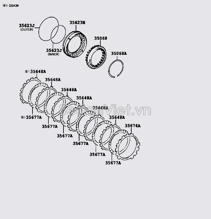 Piston hộp số tự động 3562333030