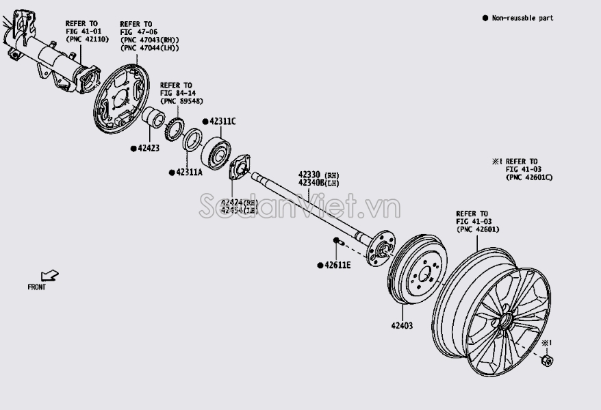 Tăm bua phanh sau 4243187Z06