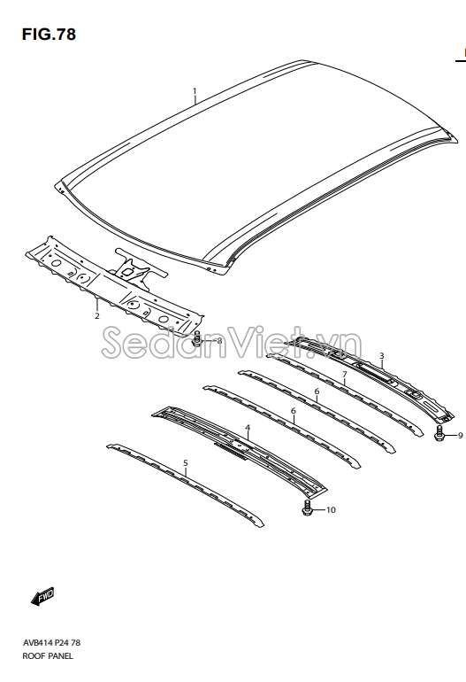 Tấm liên kết trần số 3 6516279M00000