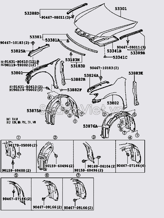 Nắp capo 5330106110