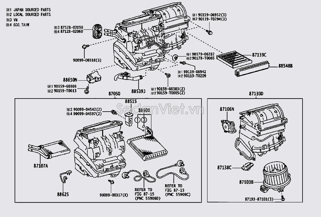 Mô tơ quạt gió điều hòa 8710302380