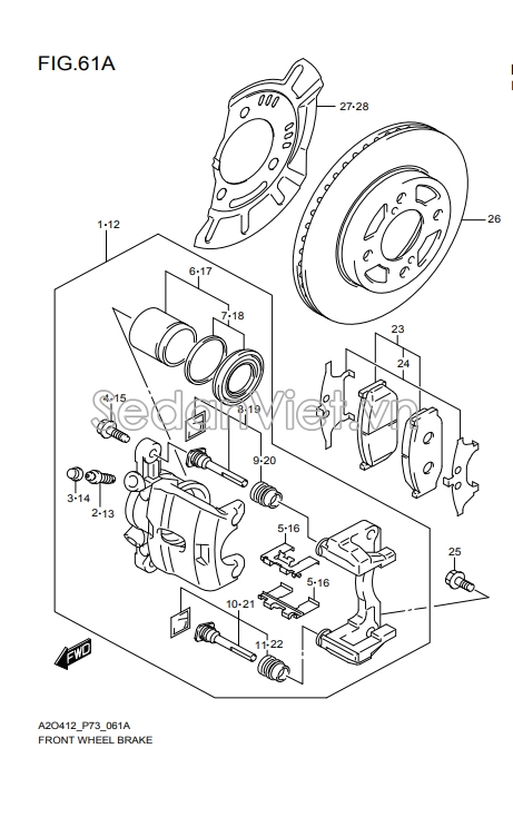 Đĩa phanh trước 5531152R00000