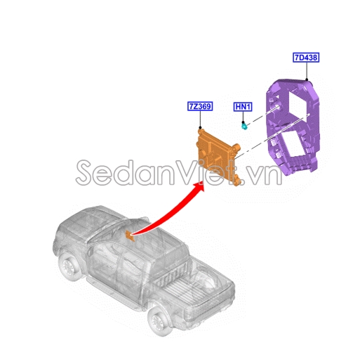 Hộp điều khiển hộp số Ford Everest 2022