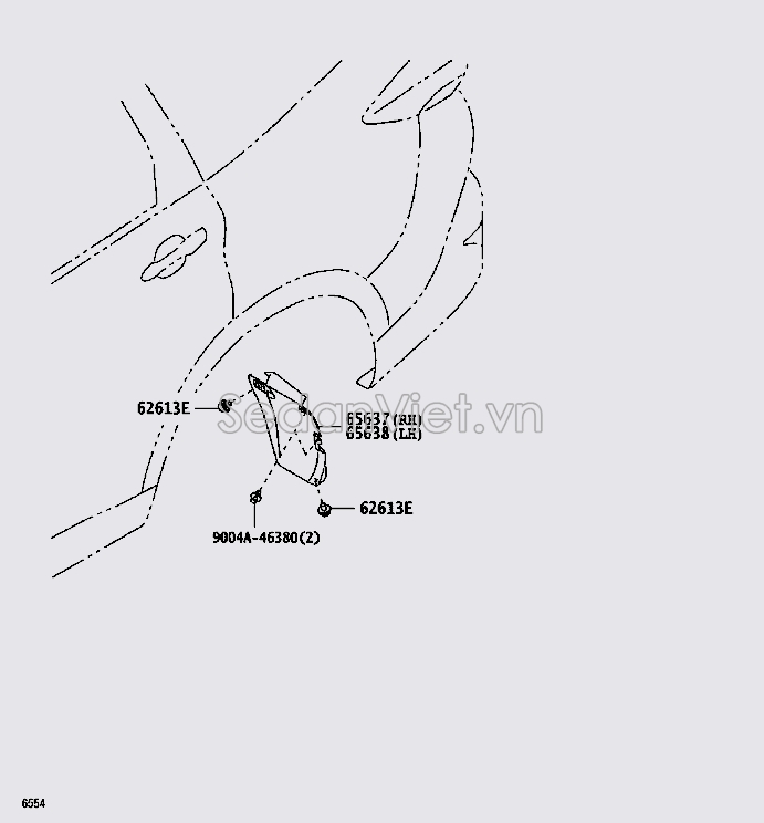 Chắn bùn lòng dè 65638BZ250