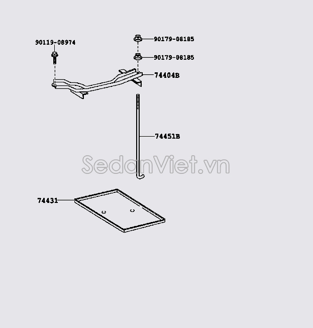 Giá đỡ bình ắc quy 7443110060