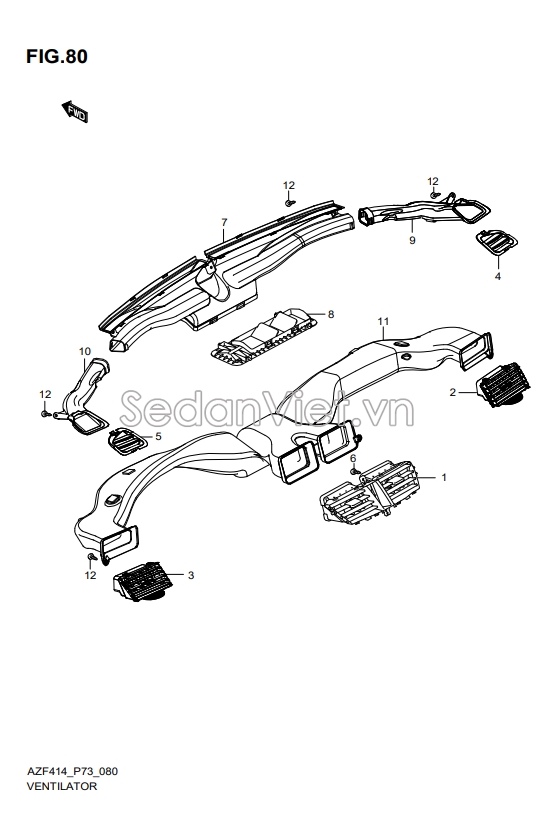 Ống dẫn gió điều hòa 7369158M00000