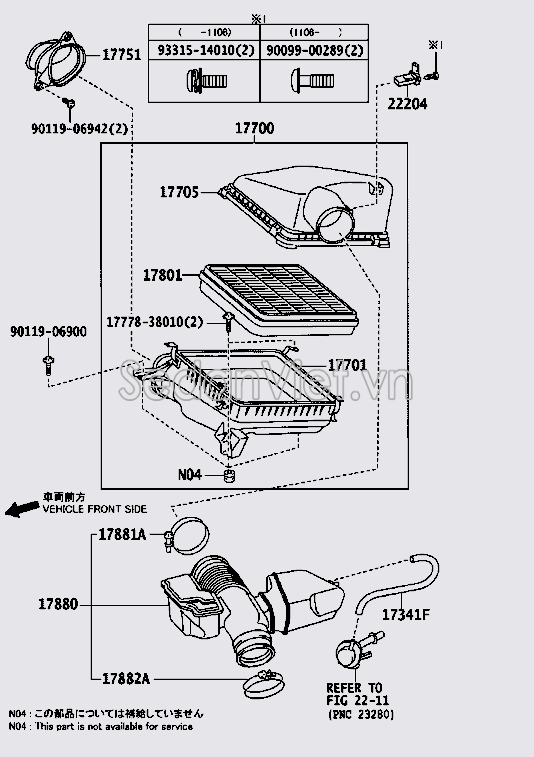 Hộp lọc gió động cơ 1770138130