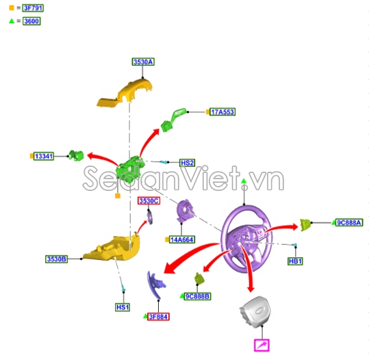 Cụm công tắc điều khiển N1WZ9C888L