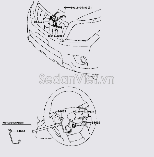 Dây điện công tắc CRUISE CONTROL 8463371010