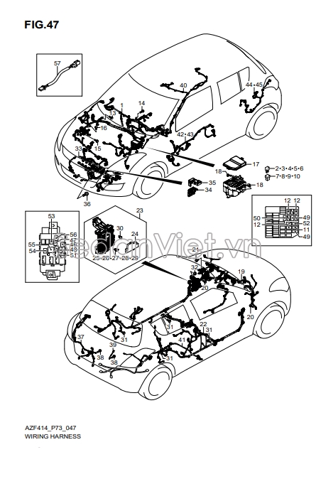 Dây điện cánh cửa sau 3675158MA0000