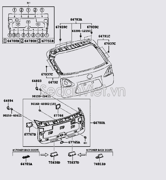 Táp bi cửa cốp hậu 6478048080B0