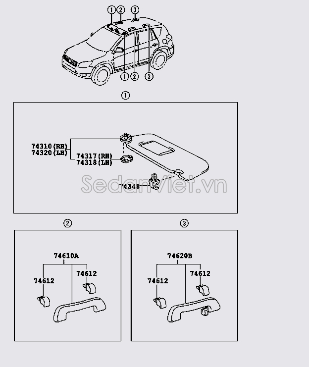 Tay vịn trần 7461052020B0