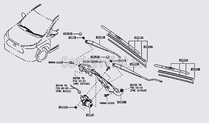 Cần gạt mưa 85211BZ360