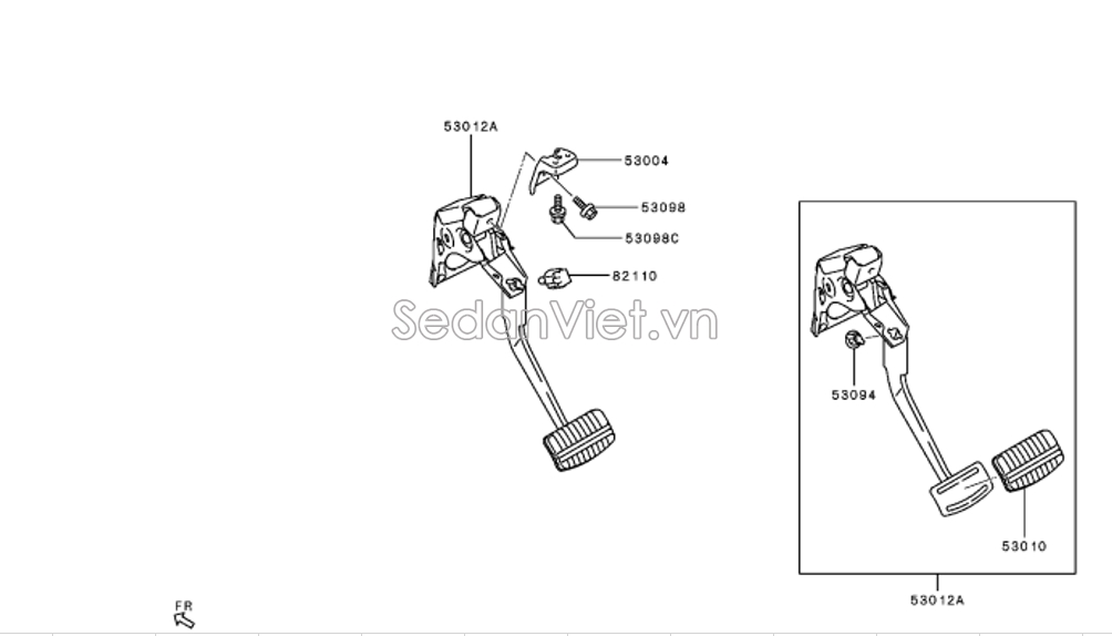 Bàn đạp chân phanh 46501W030P