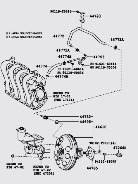 Bầu trợ lực phanh 446100D470