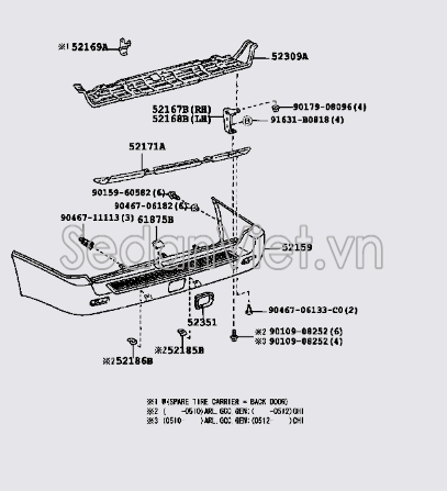 Ôp trang trí cản sau 5230960010