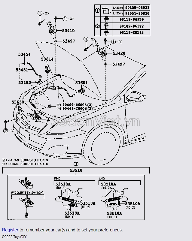 Bản lề capo 5341002060