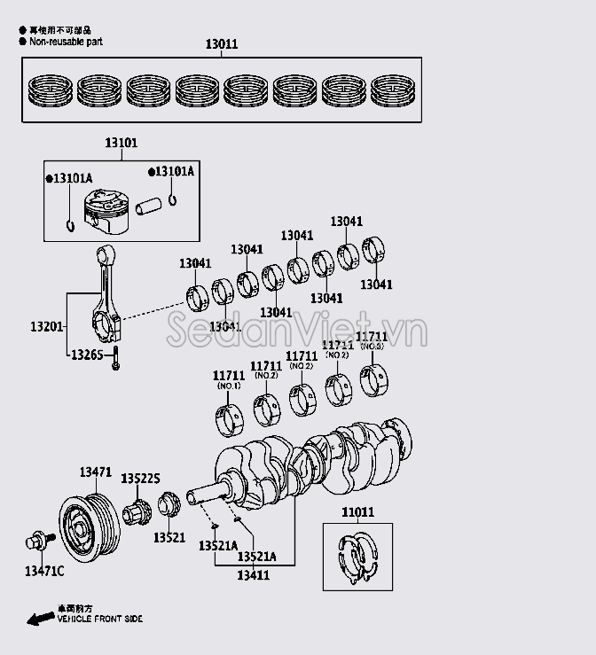 Bạc trục cơ 1107138010D4