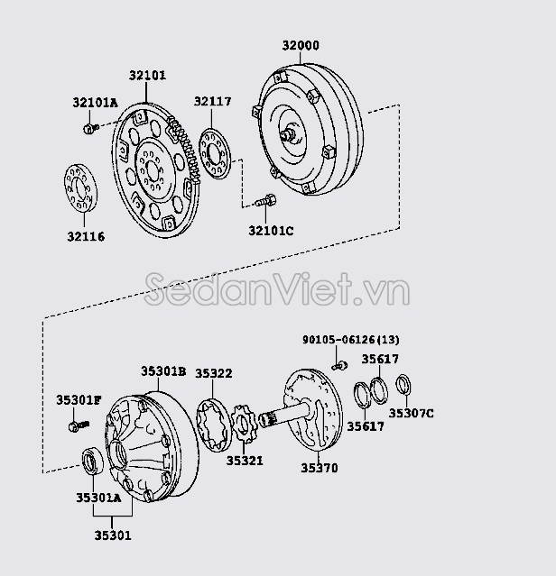 Quả bí hộp số Toyota Land Cruiser Prado 2009-2013