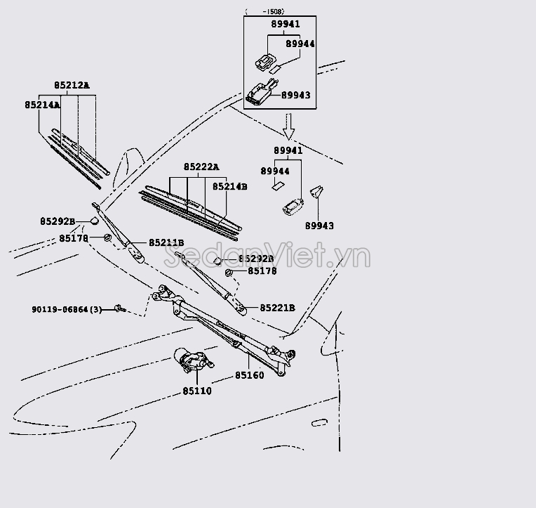 Cần gạt mưa 8522160280