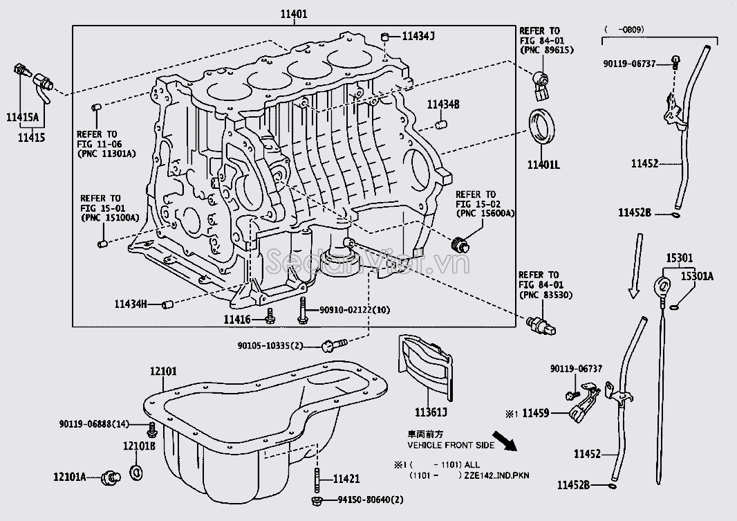 Que thăm dầu Toyota Corolla Altis 2008-2010