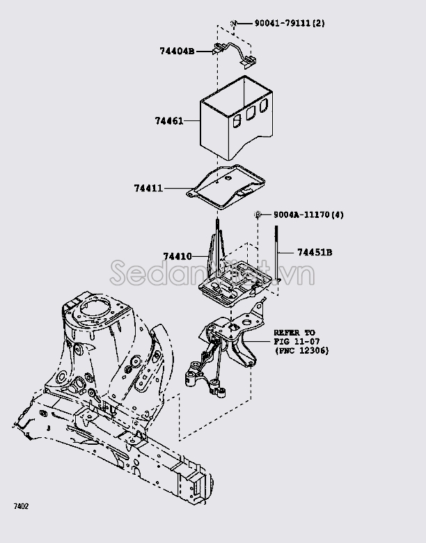 Giá đỡ bình ắc quy 74411BZ110