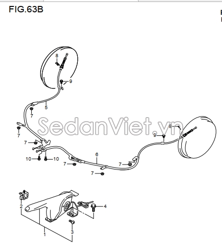 Cần phanh tay 5410052R00C48