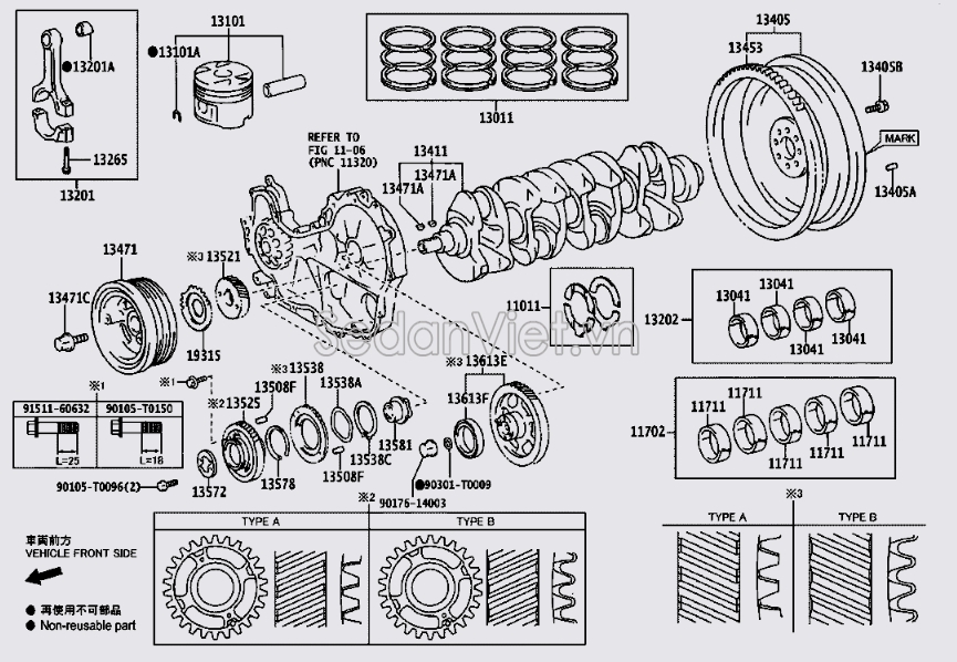 Căn dọc trục cơ 1101330010