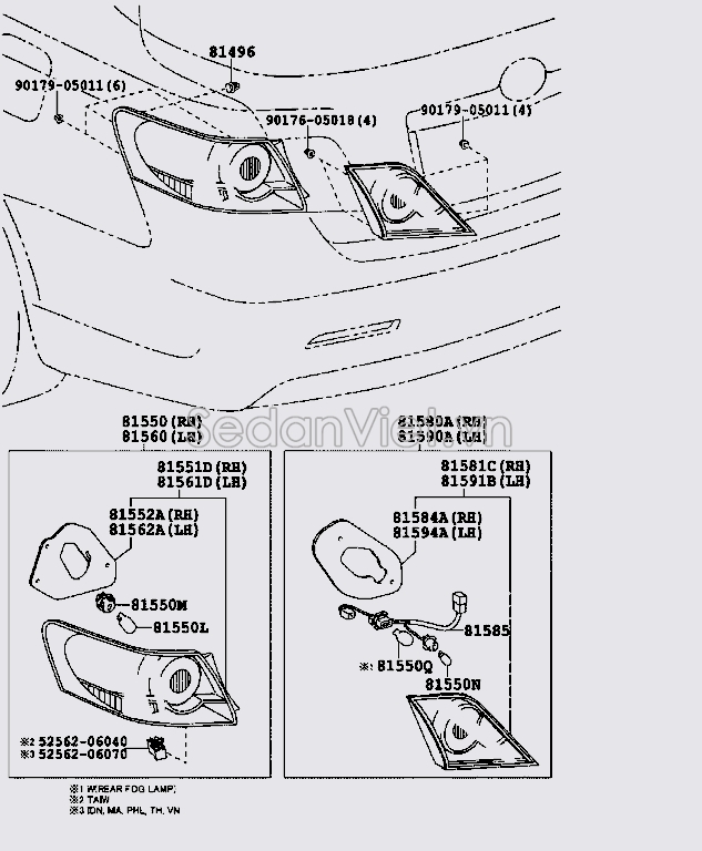 Dây điện bóng đèn hậu 8158506161