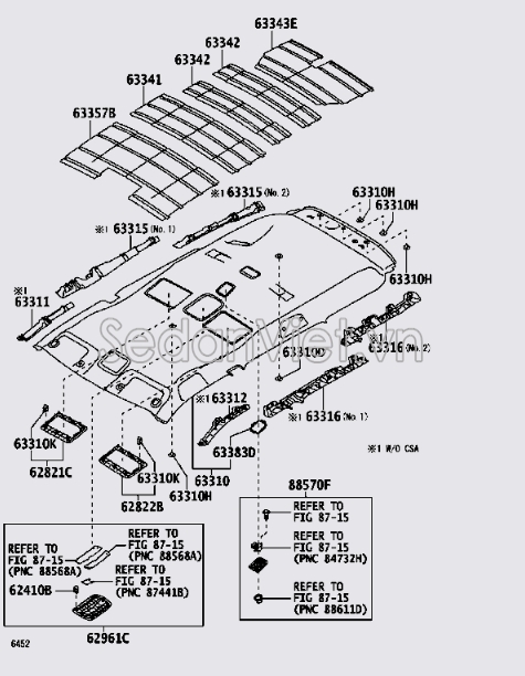 La phông trần 63310BZG10B0