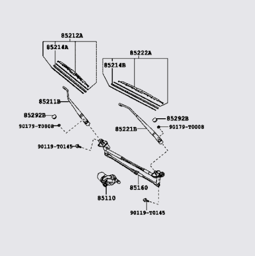 Mô tơ gạt mưa trước 851100K021