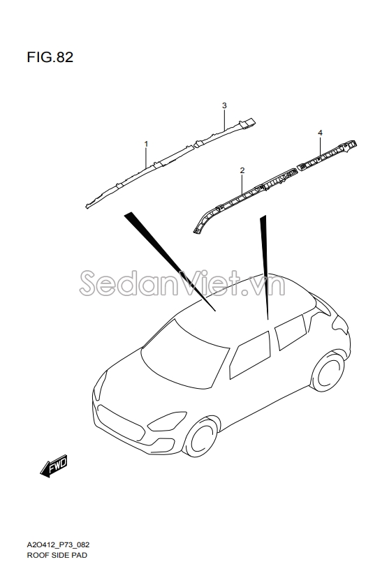 Đệm mui xe sau 7812452R00000