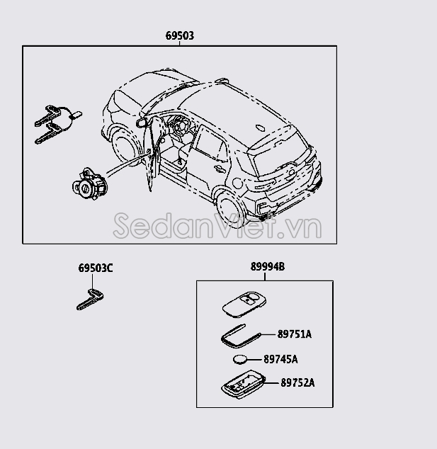 Chìa khóa mở cửa xe 69516BZ110