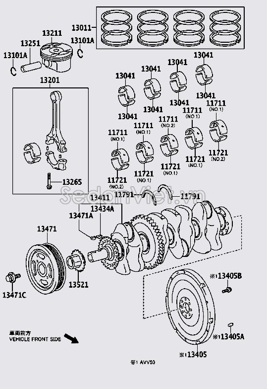 Bánh răng đầu trục cơ 1352136010