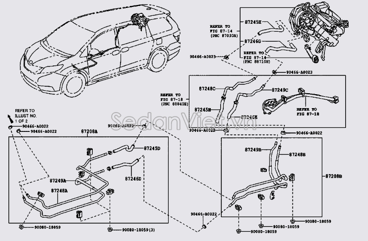 Ống nước vào giàn sưởi vị trí B 8720808140