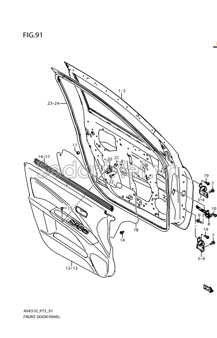 Táp bi cánh cửa trước 8372084M41A4C